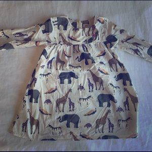 Happy by Pink Chicken 3T Safari Animal cream Dress